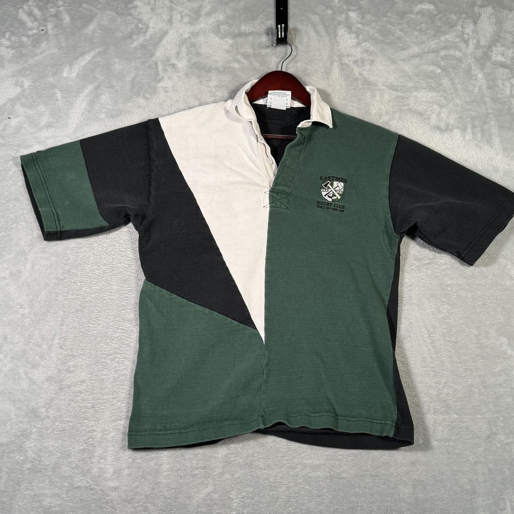 Vintage Eastside Rugby Club Shirt Mens Medium Green‎ Barbarian Rugby Wear 90s